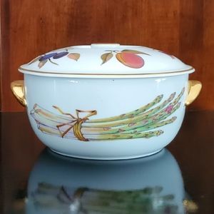 "Evesham Gold 1 qt Round Covered Casserole,Gold Handles&Knob Lid Royal Worcester